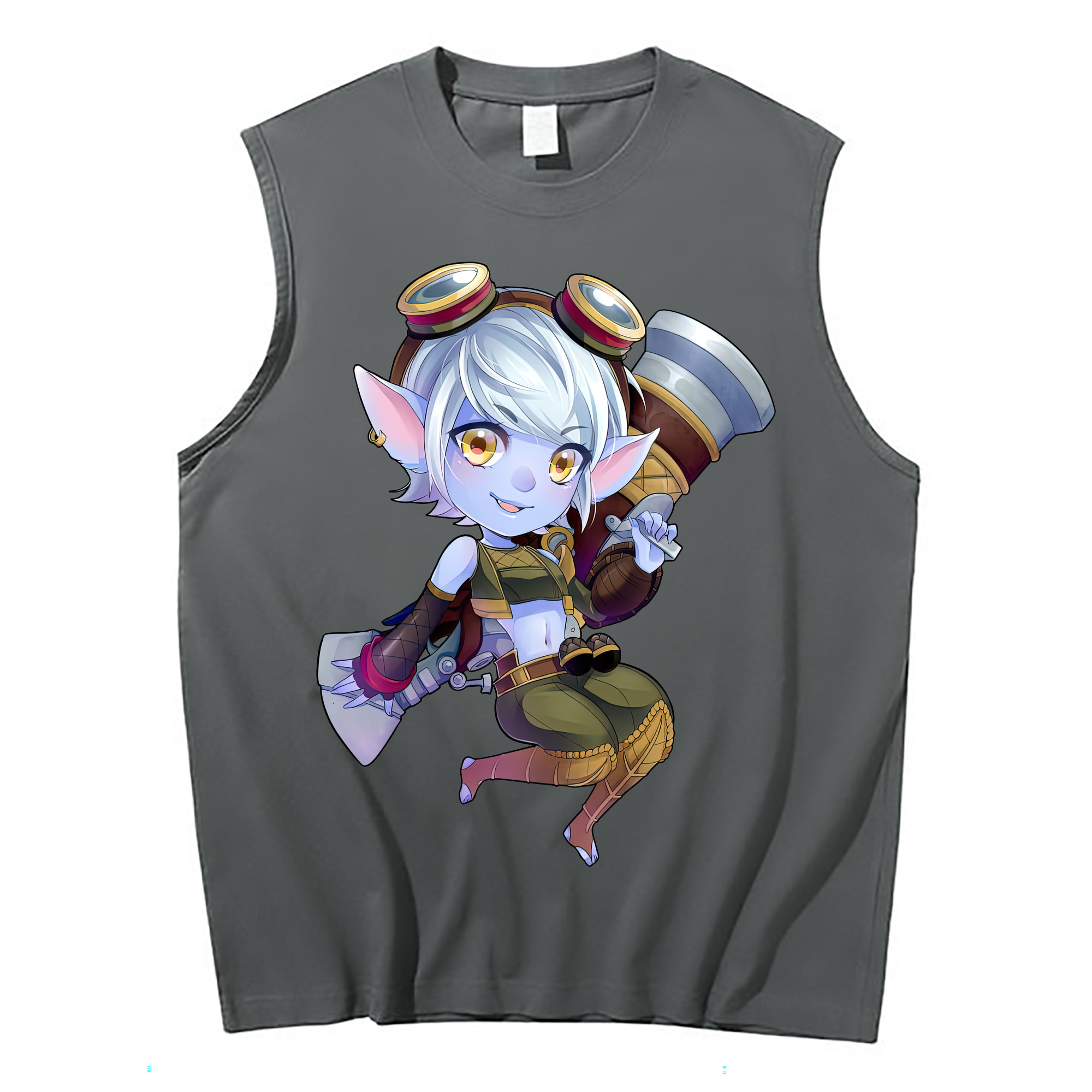 （画像用） リーグ・オブ・レジェンド League of Legends LOL コットン100％タンクトップ（フロントプリント）